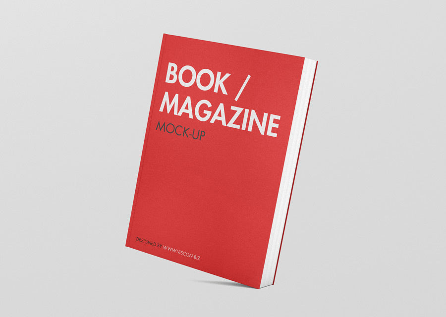 Standing Book Magazine Mockup