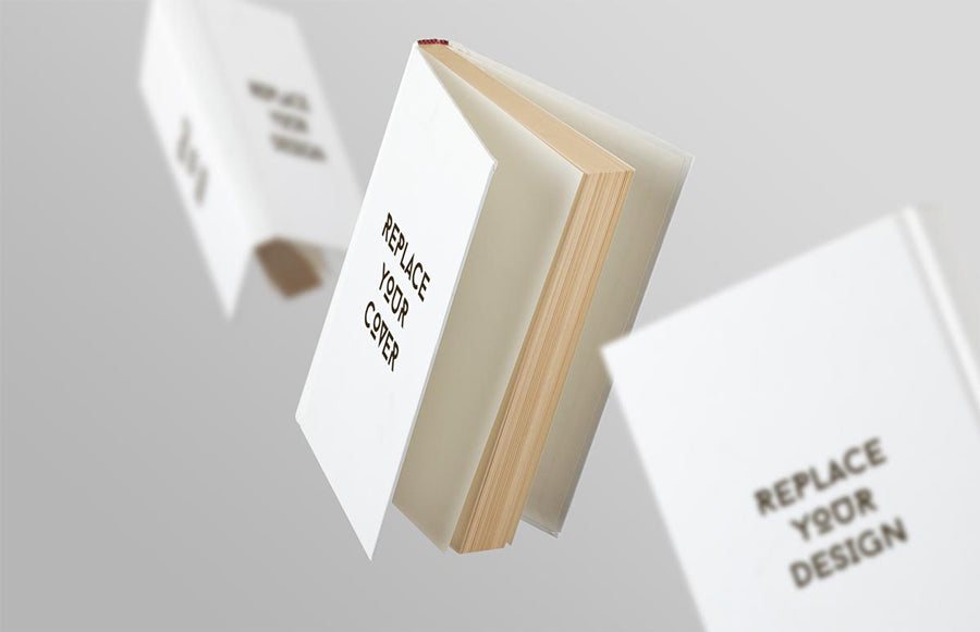 Authentic Floating White Book Cover Mockup
