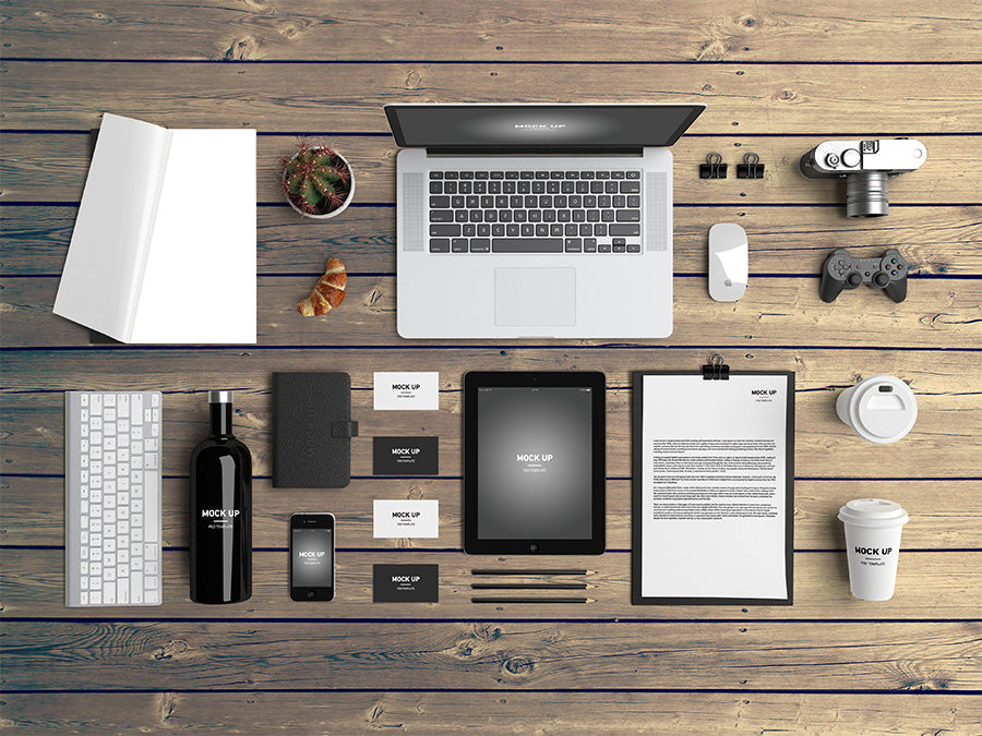 Set of Perfect Branding Identity Mockups Multiple Scenes