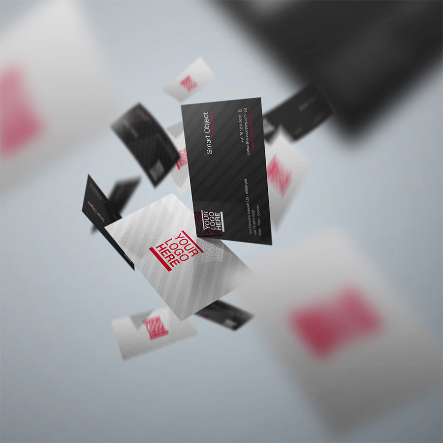 Flying Business Card Mockups