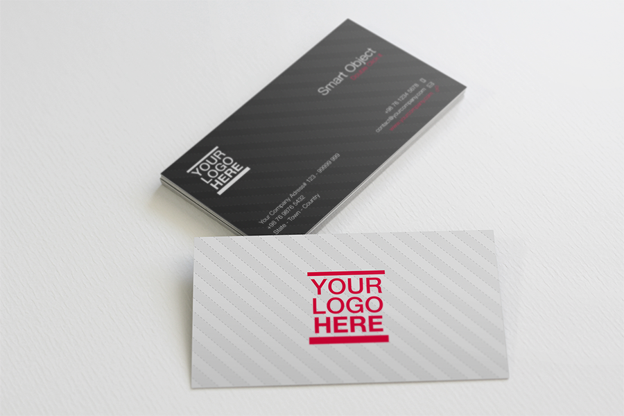 Set of Messy Business Card Mockups