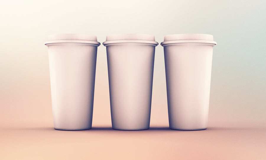 Coffee Cups in Line Mockup