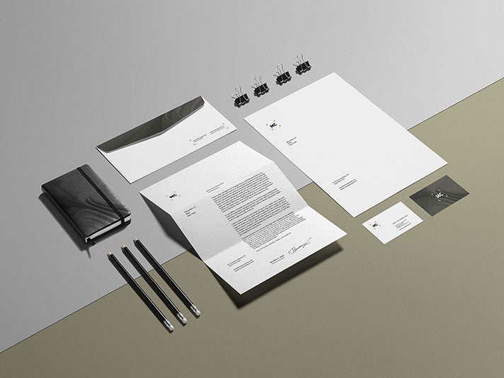 Isometric Corporate Stationery Mockup