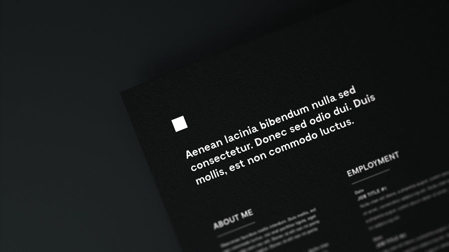 Black Document Close Up Mockup