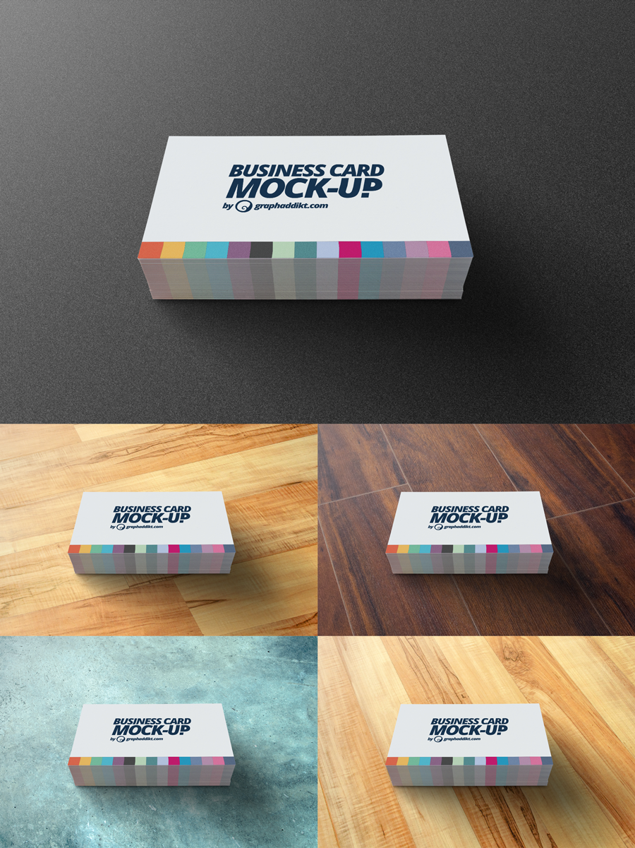 Stack of Business Card Mockups