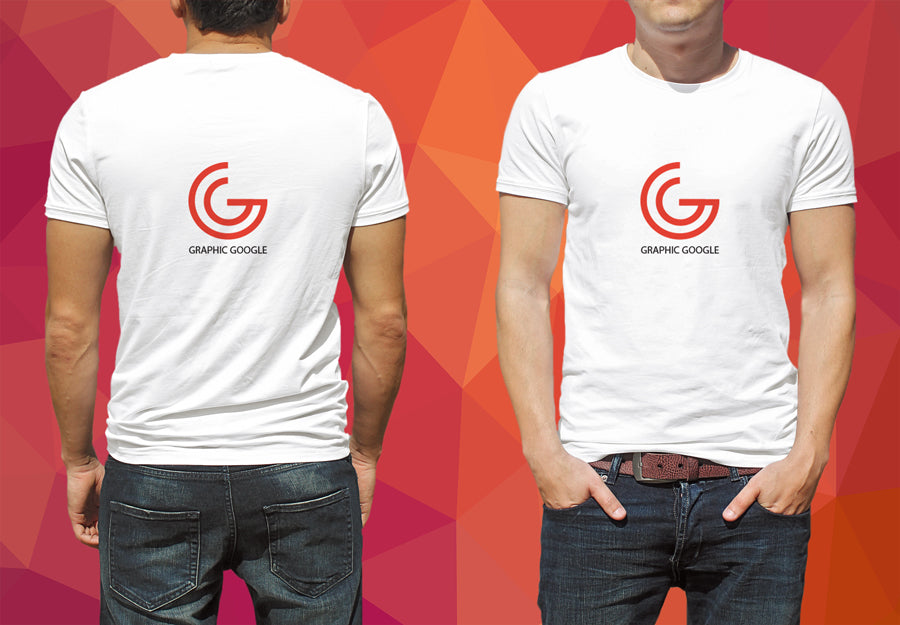 Man Model Wearing White T-Shirt Psd Mockup With Front And Back View - Mockup  Hunt