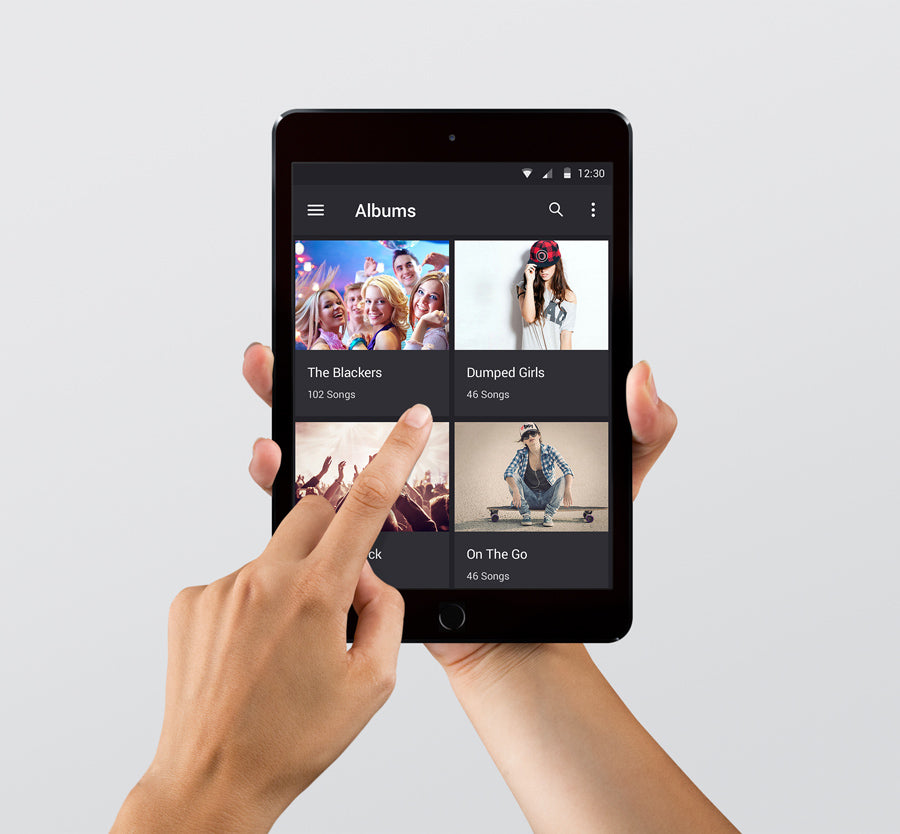 iPad Mini Mockup with a Pointing Finger