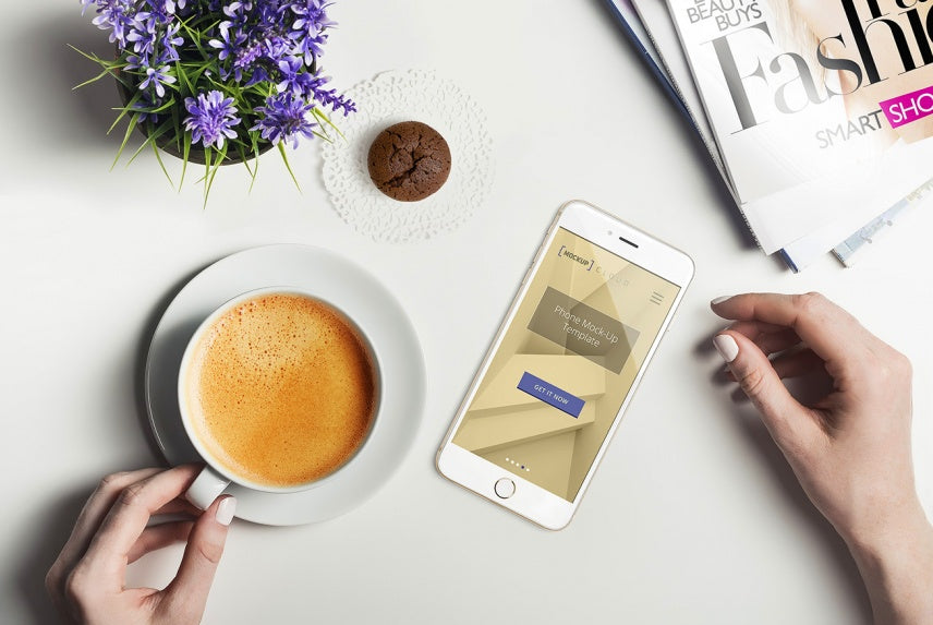 Classic Smartphone or iPhone Mockup Scene