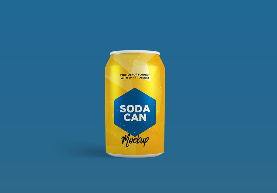 Vector Style Soda Can Mockup