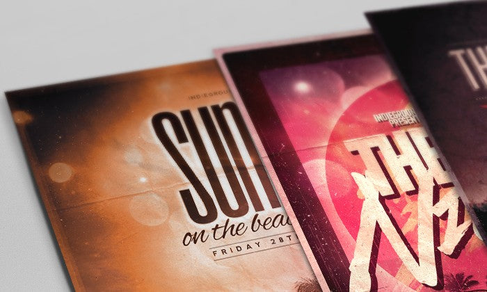 Flyer and Poster Top Side View (Mockup)