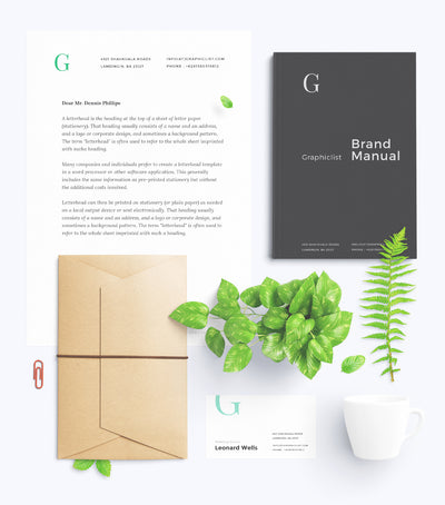 Spring Vibed Green Business Stationery and Branding Mockup Toolkit