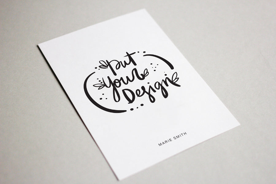 Empty Postcard Mockup with Envelope