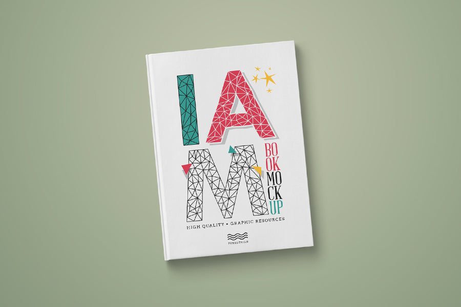 Set of 2 Hardcover Book Mockups Cover and Inner Pages