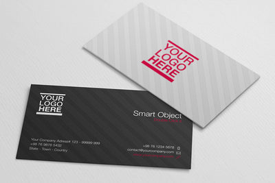 2 x Vertical and Horizontal Business Card Mockups