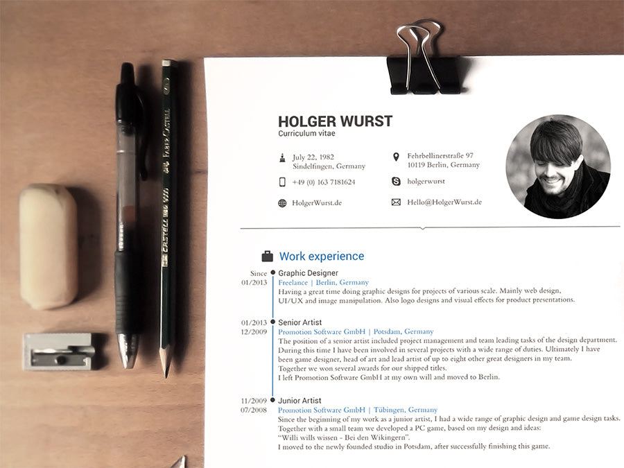Resume Mockups on Desk