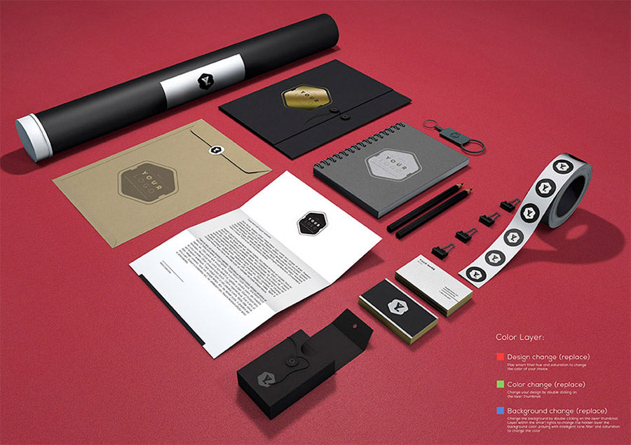 Set of Perfect Branding Identity Mockups Multiple Scenes