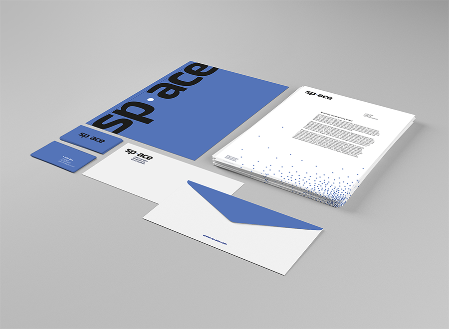 2 Angle Views of Brand Identity Mockup