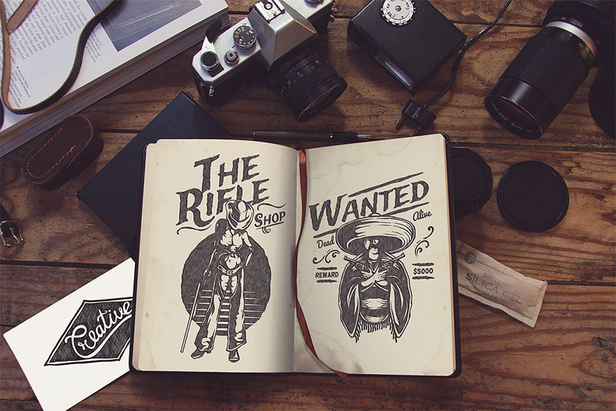 Old Notebook Paper Photo Mockup