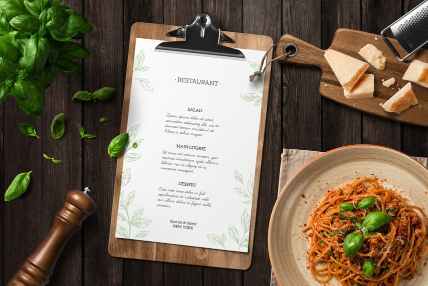 Kitchen Ready Restaurant Menu Mockup