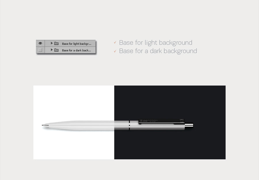 White Senator Pen Mockup