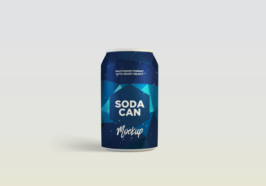 Vector Style Soda Can Mockup