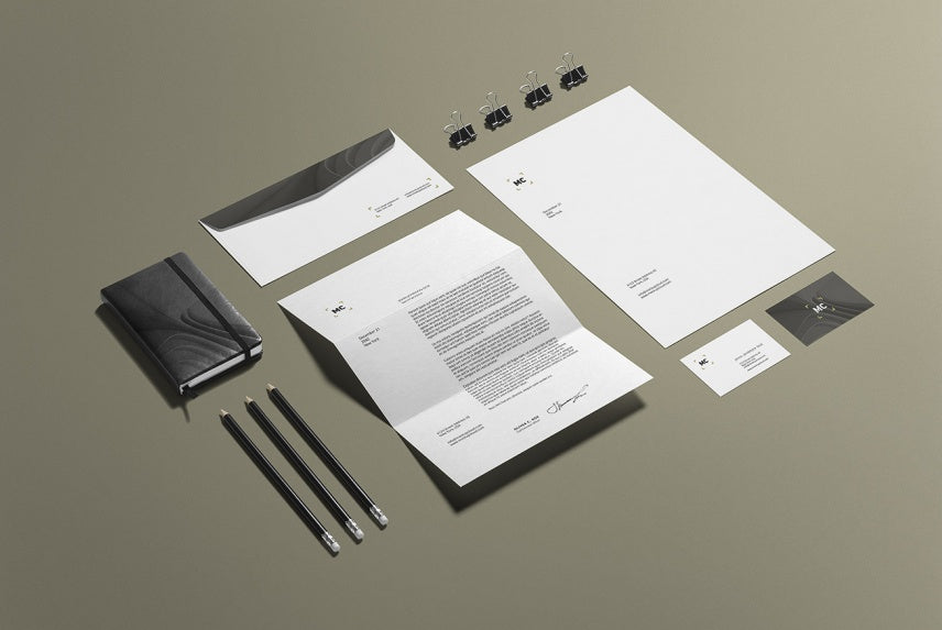 Isometric Business Stationery Branding Mockup