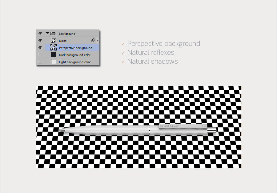 White Senator Pen Mockup