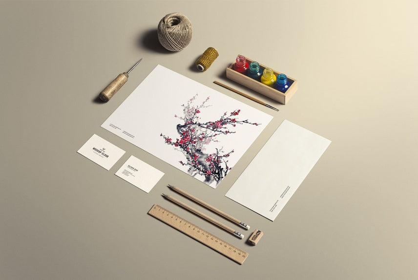 Art and Craft Stationery Branding Mockup