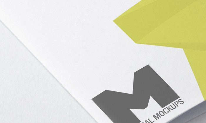 Tri Fold Brochure Mockup (Top Side View)