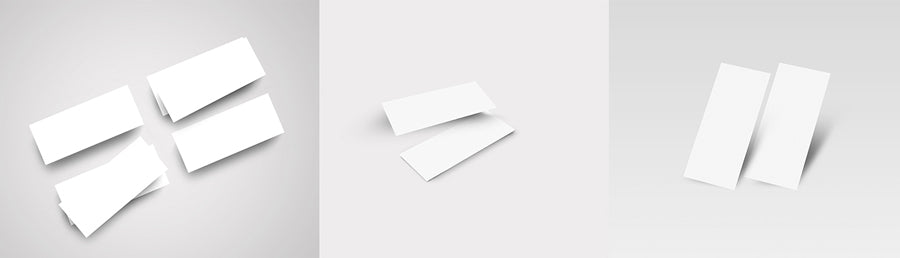 3 x Slim Business Card Mockups