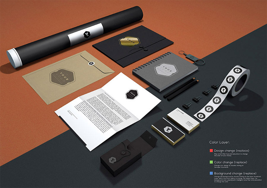 Set of Perfect Branding Identity Mockups Multiple Scenes