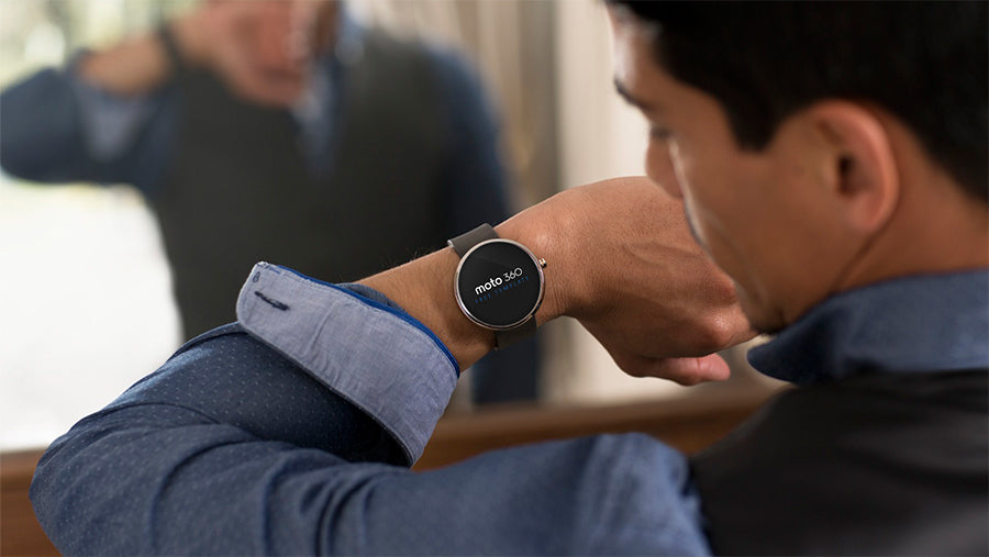 4 x Moto 360 Smart Watch Mockups