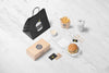 Burger Store Branding Mockup with Coffee and French Fries
