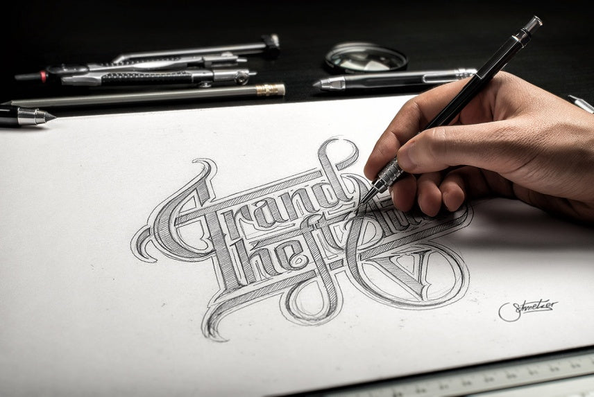Hand Drawn Sketching Paper Mockup