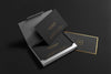 Black Luxurious Premium Business Cards Mockup