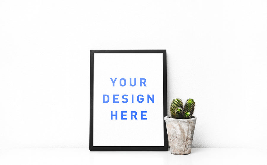 Super-Clean Black Framed Poster Mockup