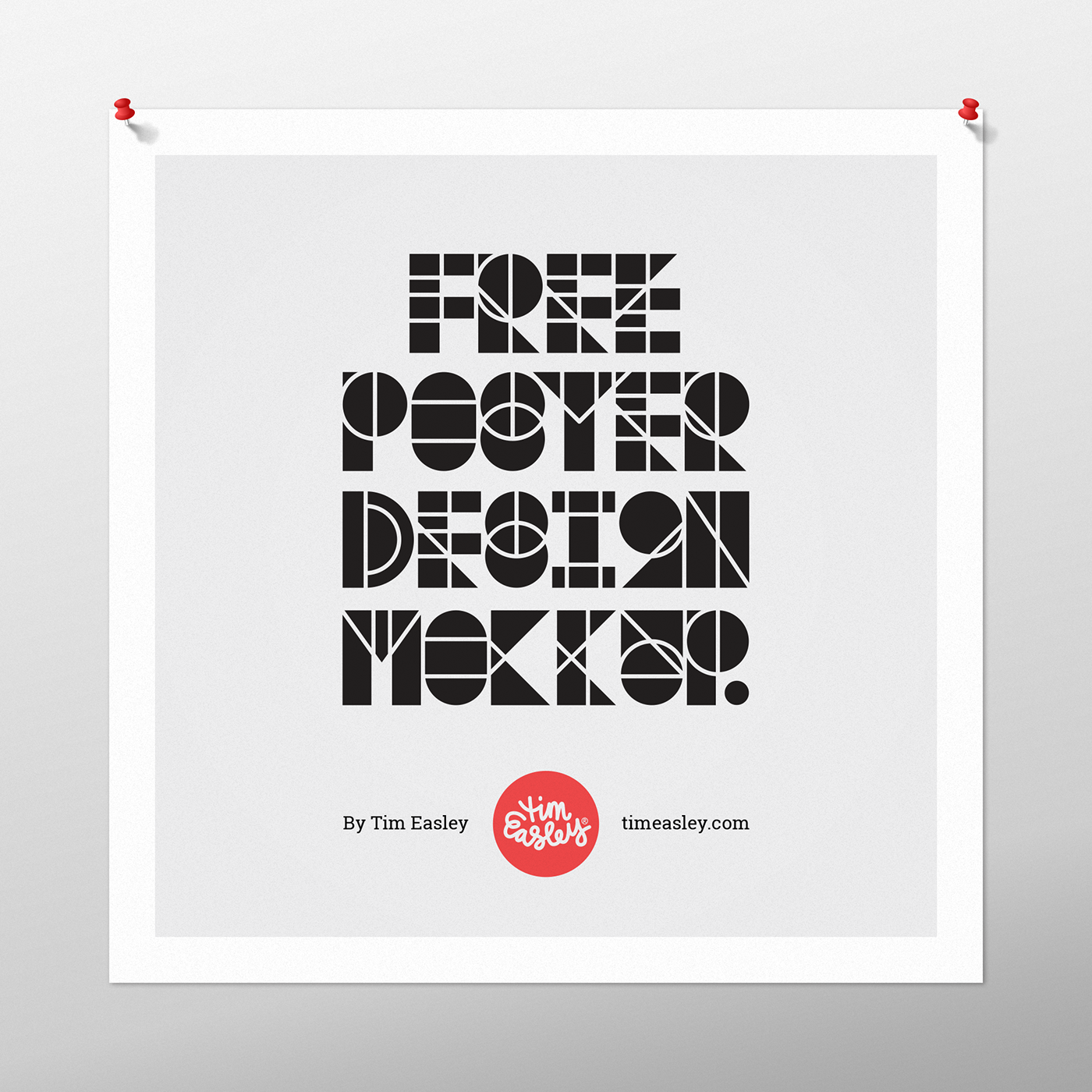 Clean Poster Design Mockup