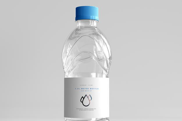 1.0L Fresh Water Bottle Mockup Psd