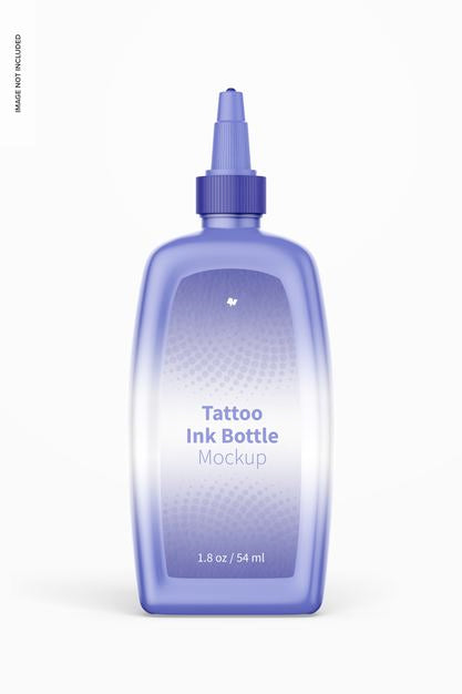 1.8 Oz Tattoo Ink Bottle Mockup Psd
