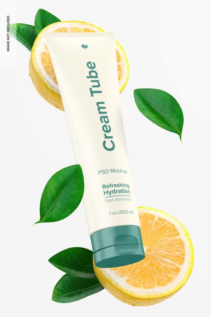 1 Oz Cream Tube Mockup Psd