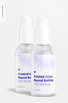 1 Oz Frosted Glass Boston Round Bottles Mockup, Front View Psd