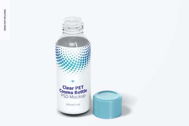 1 Oz Pet Cosmo Round Bottle Mockup Psd
