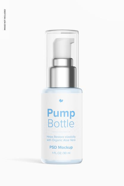 1 Oz Pump Bottle Mockup Psd