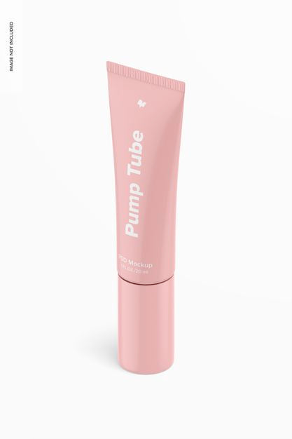 1 Oz Pump Tube Mockup Psd