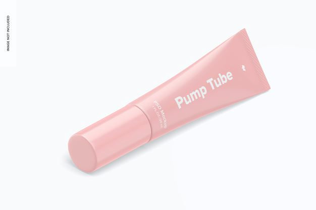 1 Oz Pump Tube Mockup Psd
