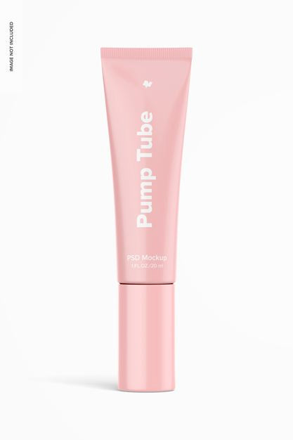 1 Oz Pump Tube Mockup Psd