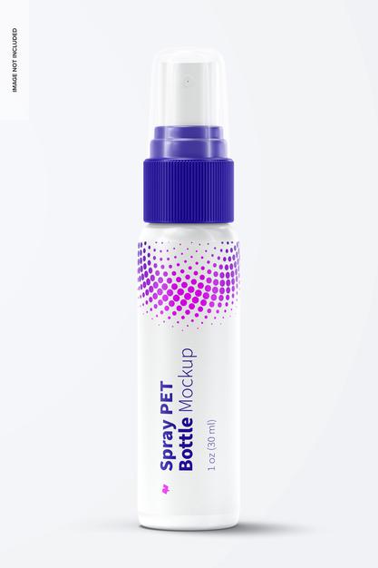 1 Oz Spray Pet Bottle Mockup Psd