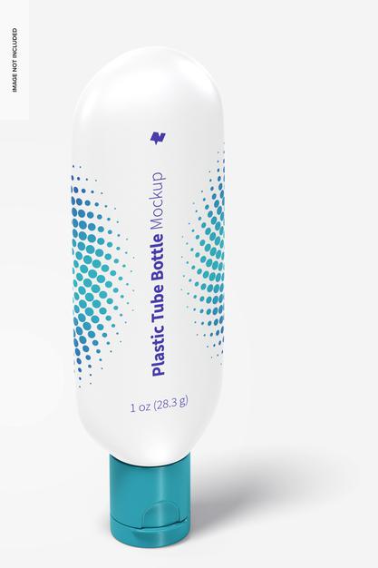 1 Oz Tube Bottle Mockup, Perspective View Psd