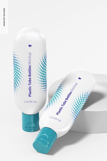 1 Oz Tube Bottles Mockup Psd
