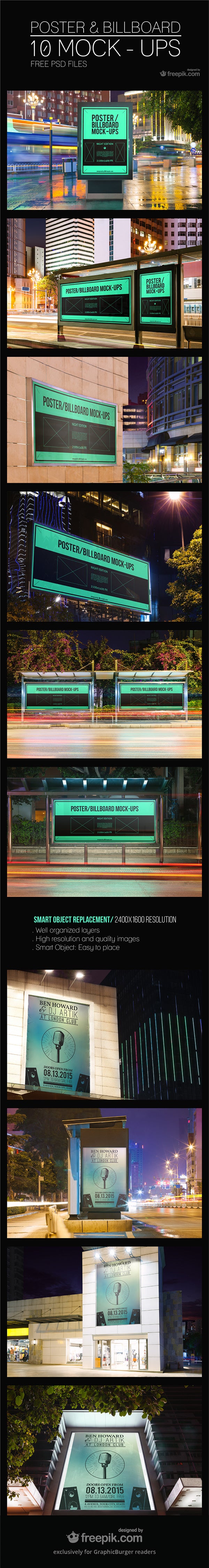 10 Urban Poster/Billboard MockUps